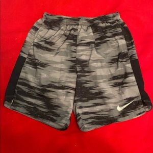 Grey and black dri-fit shorts